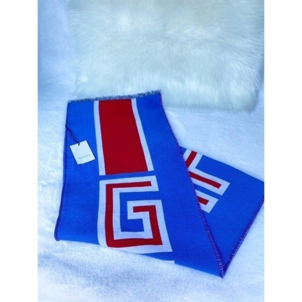 🆕⭐️GUCCI🌟 NEW LTD ED. Sig. Heron Logo Wool Scarf UNISEX (2019) | New w. tags!